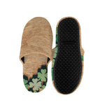 Irish Four Leaf Clovers Wood Print Slippers