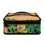 Irish Four Leaf Clovers Wood Print Small Lunch Bag