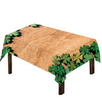 Irish Four Leaf Clovers Wood Print Tablecloth