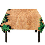 Irish Four Leaf Clovers Wood Print Tablecloth