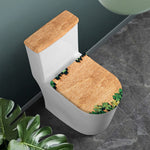 Irish Four Leaf Clovers Wood Print Toilet Lid And Tank Cover Set