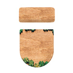 Irish Four Leaf Clovers Wood Print Toilet Lid And Tank Cover Set