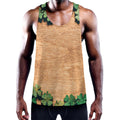 Irish Four Leaf Clovers Wood Print Men's Workout Tank Top