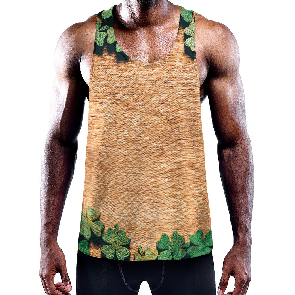 Irish Four Leaf Clovers Wood Print Training Tank Top
