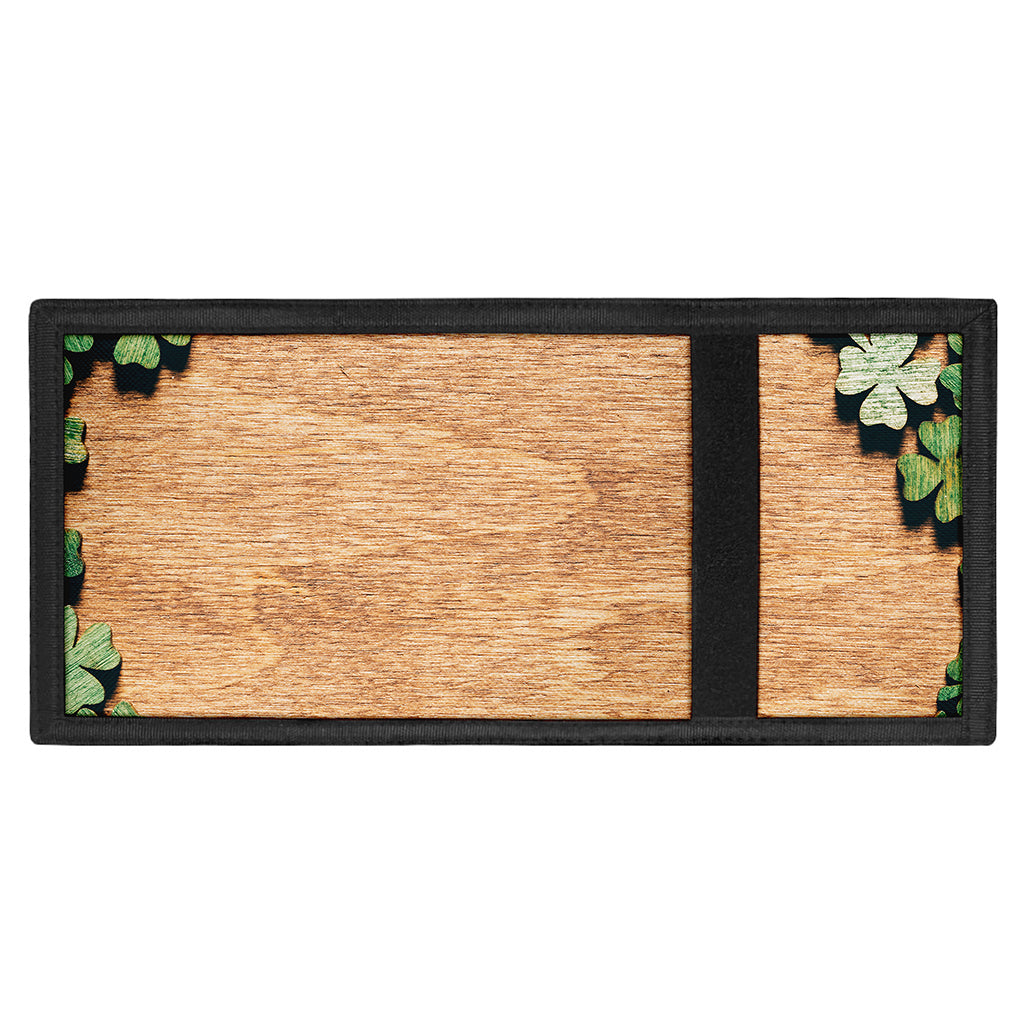 Irish Four Leaf Clovers Wood Print Trifold Wallet