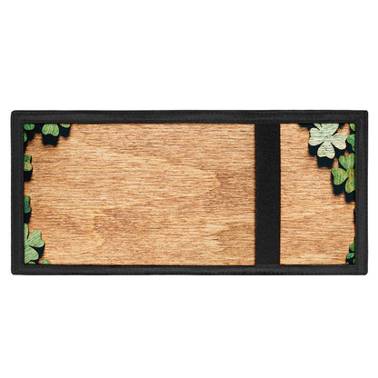 Irish Four Leaf Clovers Wood Print Trifold Wallet