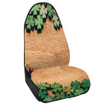Irish Four Leaf Clovers Wood Print Waterproof Car Seat Cover