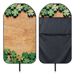 Irish Four Leaf Clovers Wood Print Waterproof Car Seat Cover