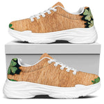 Irish Four Leaf Clovers Wood Print White Chunky Shoes