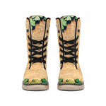 Irish Four Leaf Clovers Wood Print Winter Boots