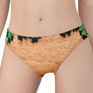 Irish Four Leaf Clovers Wood Print Women's Panties