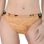 Irish Four Leaf Clovers Wood Print Women's Thong