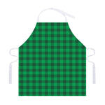 Irish Green Buffalo Check Pattern Print Adjustable Apron