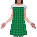 Irish Green Buffalo Check Pattern Print Adjustable Apron