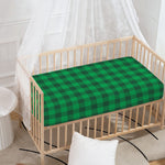 Irish Green Buffalo Check Pattern Print Baby Crib Sheet