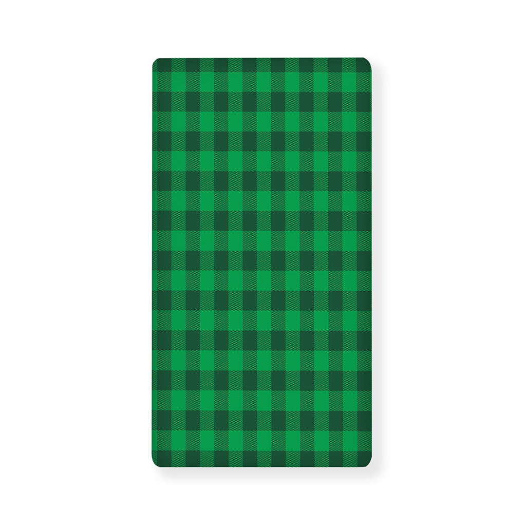 Irish Green Buffalo Check Pattern Print Baby Crib Sheet