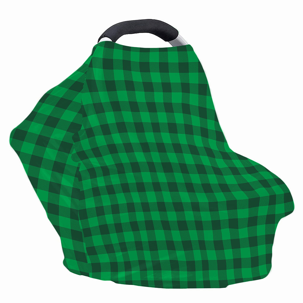 Irish Green Buffalo Check Pattern Print Baby Seat Cover