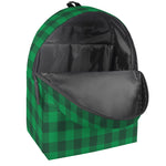 Irish Green Buffalo Check Pattern Print Backpack