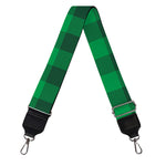 Irish Green Buffalo Check Pattern Print Bag Strap