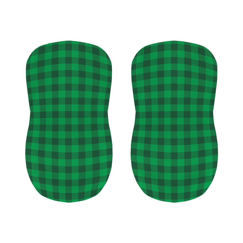 Irish Green Buffalo Check Pattern Print Bar Stool Covers