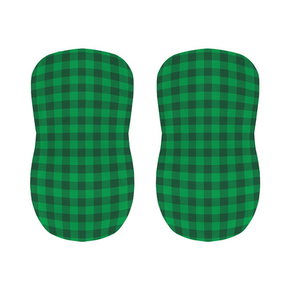 Irish Green Buffalo Check Pattern Print Bar Stool Covers
