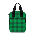 Irish Green Buffalo Check Pattern Print Bible Tote Bag