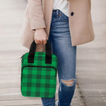 Irish Green Buffalo Check Pattern Print Bible Tote Bag
