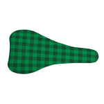 Irish Green Buffalo Check Pattern Print Bicycle Seat Cover