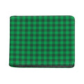 Irish Green Buffalo Check Pattern Print Bifold Wallet