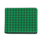 Irish Green Buffalo Check Pattern Print Bifold Wallet