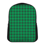 Irish Green Buffalo Check Pattern Print Casual Backpack