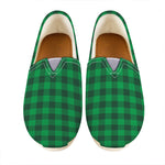 Irish Green Buffalo Check Pattern Print Casual Shoes