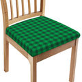 Irish Green Buffalo Check Pattern Print Chair Cushion Cover