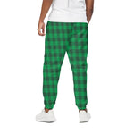 Irish Green Buffalo Check Pattern Print Cotton Pants