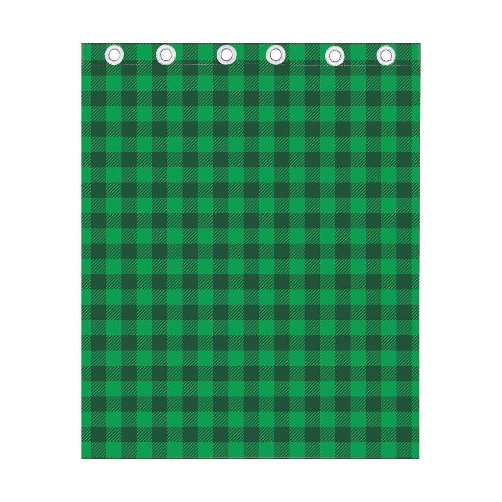 Irish Green Buffalo Check Pattern Print Curtain