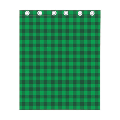 Irish Green Buffalo Check Pattern Print Curtain