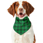 Irish Green Buffalo Check Pattern Print Dog Bandana