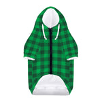 Irish Green Buffalo Check Pattern Print Dog Zip Up Hoodie