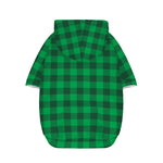 Irish Green Buffalo Check Pattern Print Dog Zip Up Hoodie