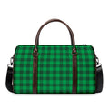 Irish Green Buffalo Check Pattern Print Duffel Bag