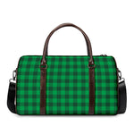 Irish Green Buffalo Check Pattern Print Duffle Bag