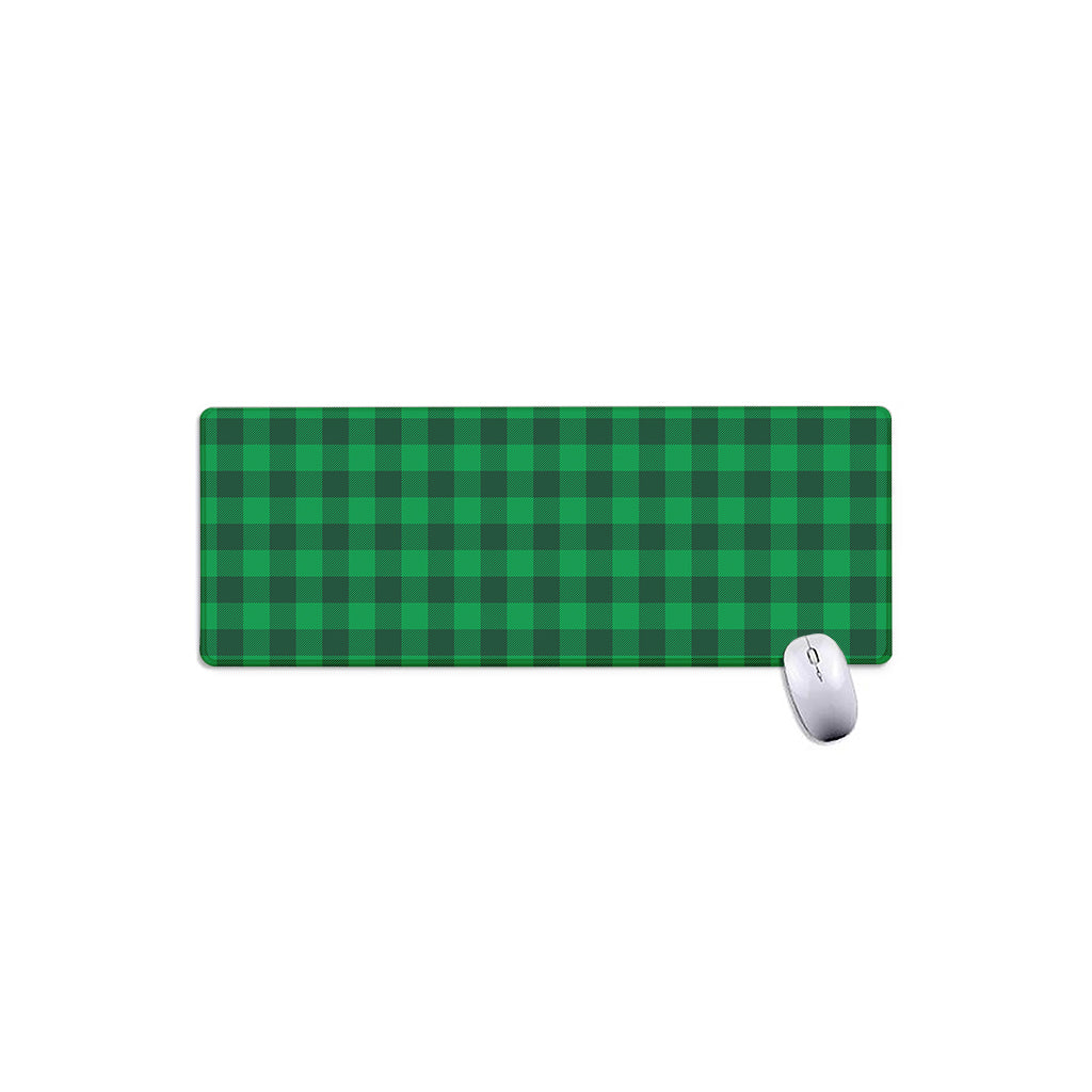 Irish Green Buffalo Check Pattern Print Extended Mouse Pad