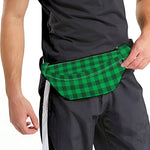 Irish Green Buffalo Check Pattern Print Fanny Pack