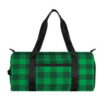 Irish Green Buffalo Check Pattern Print Gym Bag