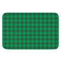 Irish Green Buffalo Check Pattern Print Indoor Door Mat