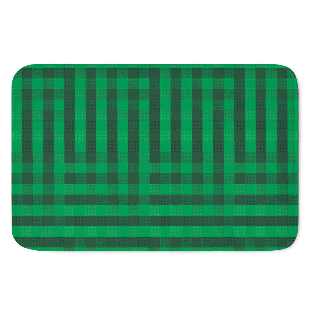 Irish Green Buffalo Check Pattern Print Indoor Door Mat