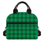 Irish Green Buffalo Check Pattern Print Insulated Lunch Bag