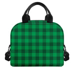 Irish Green Buffalo Check Pattern Print Insulated Lunch Bag