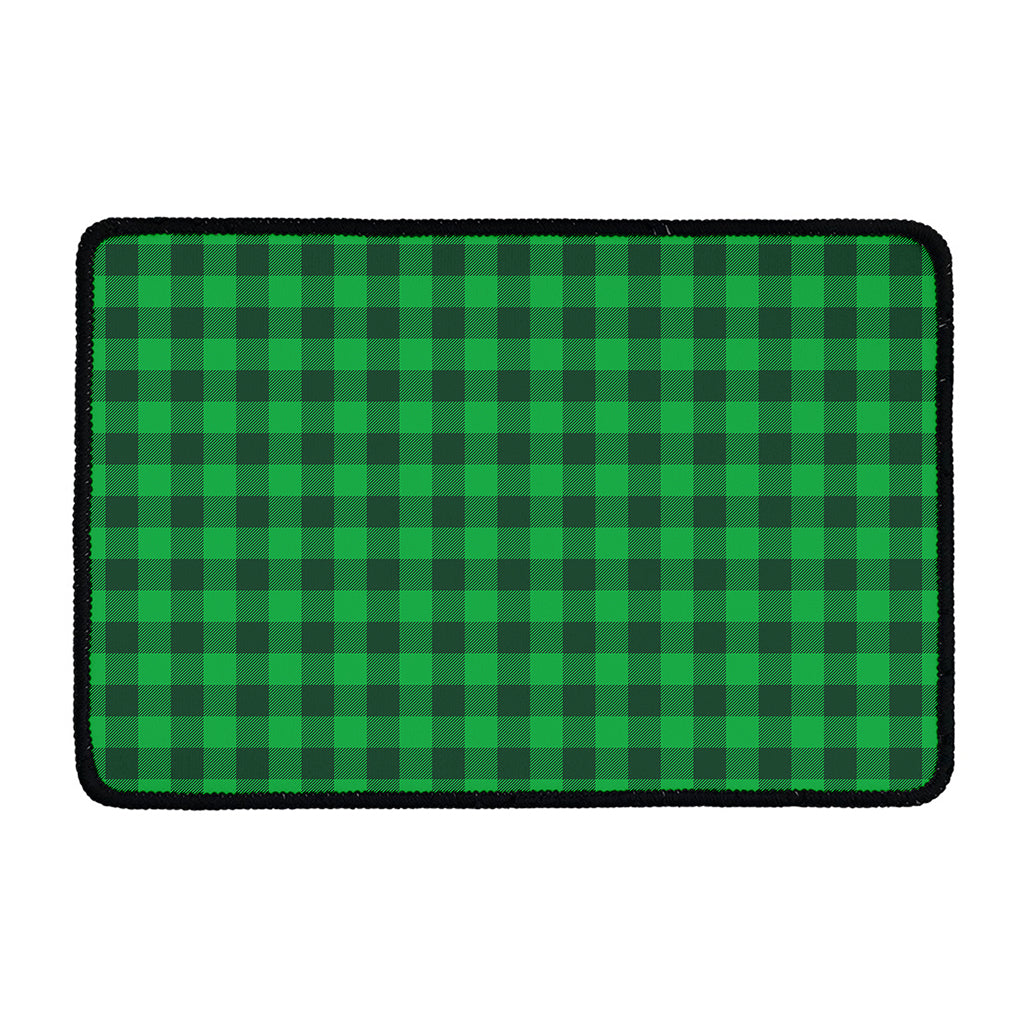 Irish Green Buffalo Check Pattern Print Kitchen Mat