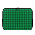 Irish Green Buffalo Check Pattern Print Laptop Sleeve